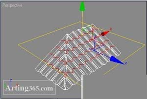 3d max教程：用poly方法制作有瓦的房顶4