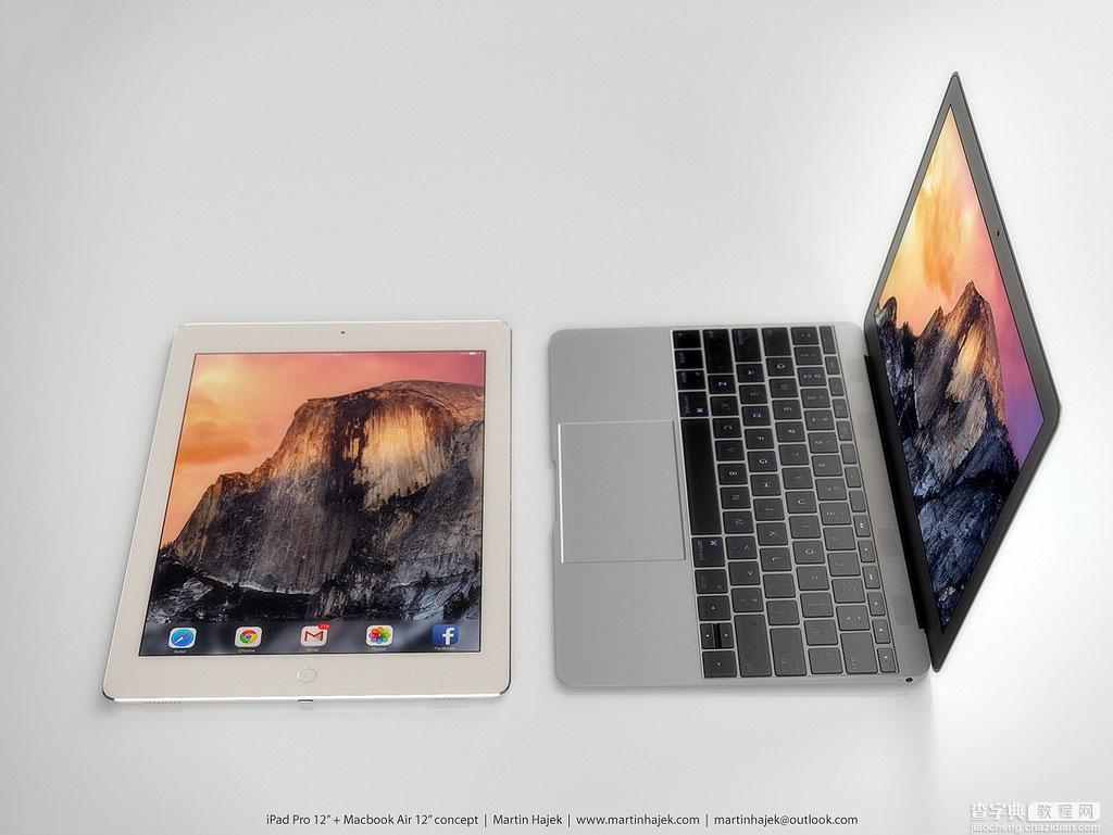 iPad Pro对比12寸MacBook Air 3D概念图赏5