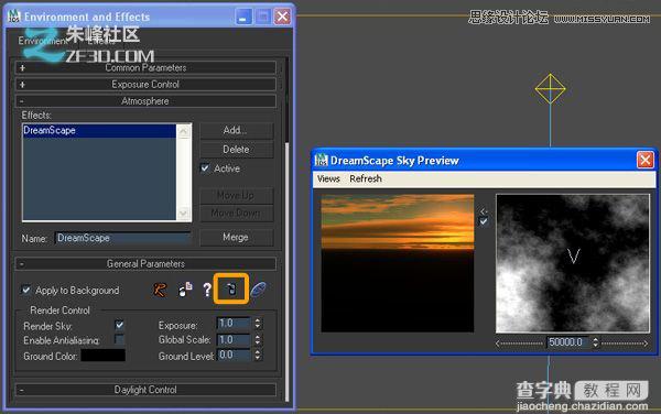 3dmax使用梦景创建一个美丽的日落场景教程6
