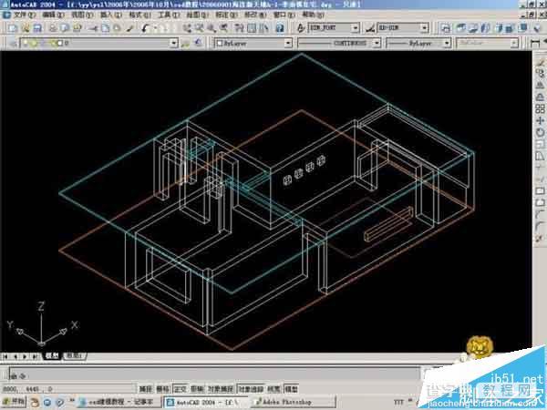 CAD怎么画三维图形? cad绘制立体的室内装修图的教程5