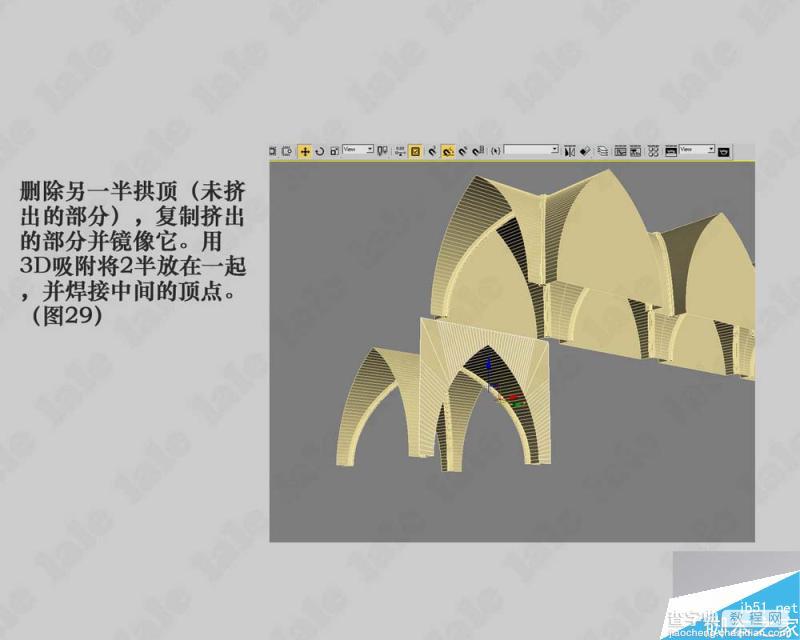 3DMAX制作一个哥特式风格教堂内景建模教程30