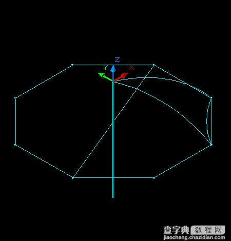 AutoCAD 建模实例之绘制雨伞教程10