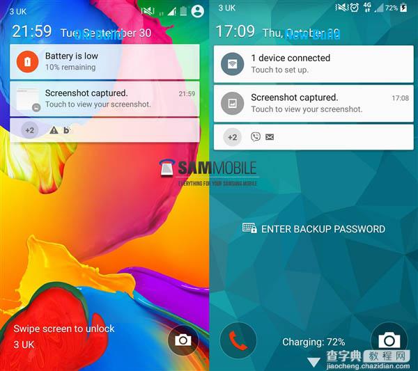 Galaxy S5跑Android 5.0 安卓新旧版本截图对比2