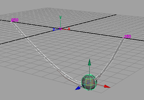 Maya制作模拟球延绳子滚下效果的方法1