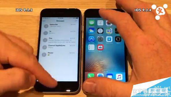 [视频]iPhone 5S/6/6S下iOS 9.3.4速度对比9.3.34
