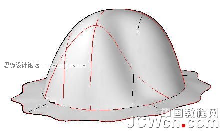 AutoCAD 2011教程：用曲面命令制作一顶三维帽子建模9