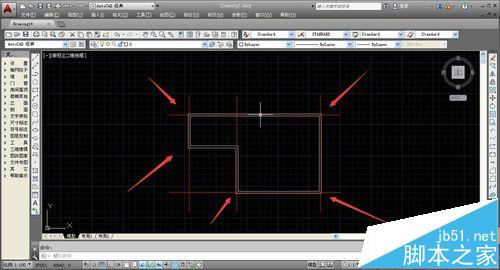 CAD建筑图纸中怎么绘制转角窗和轴网墙?9