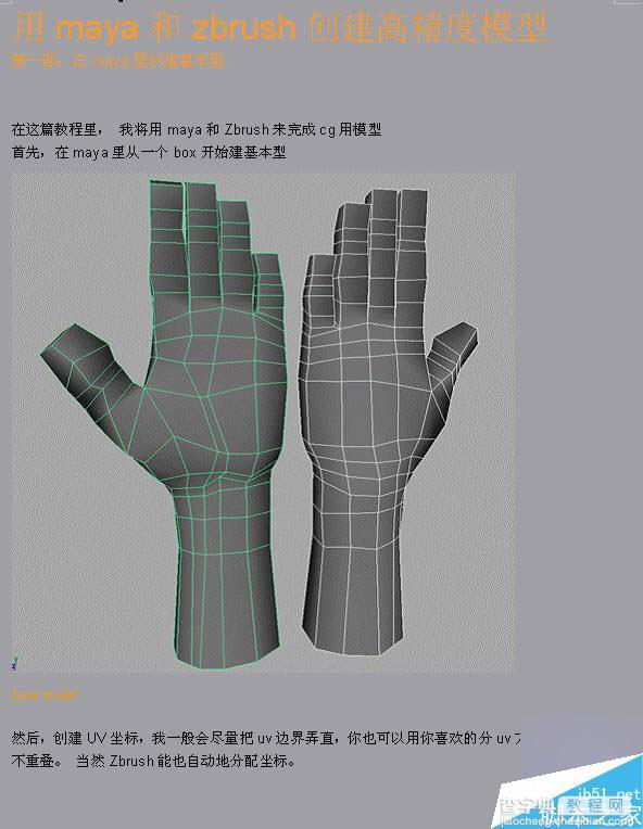 Maya结合Zbrush打造逼真效果的高精度手掌模型2