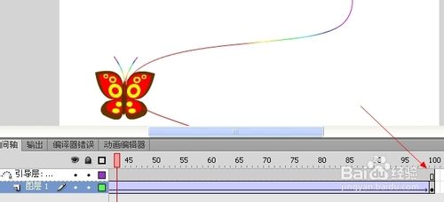 Flash引导层动画实例：引导线制作飞舞的蝴蝶12