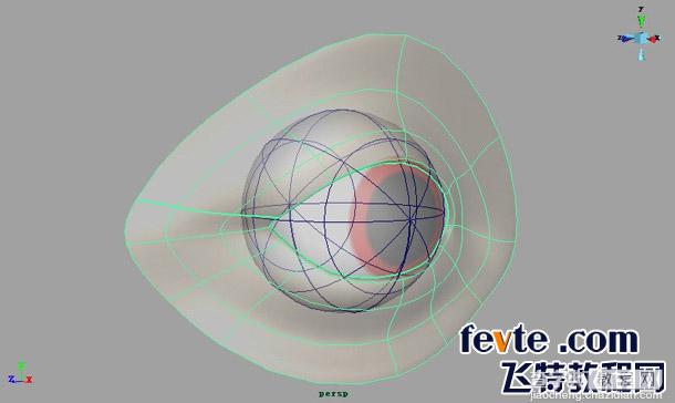 MAYA制作眼球连带眼皮转动的gif动画教程2