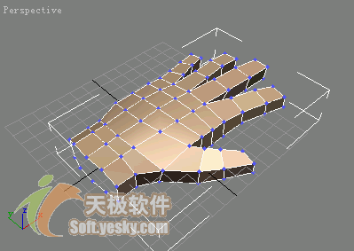3Ds max多边形建模实例：人手的模型4