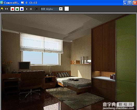 3DMAX渲染出一个温馨的卧室14
