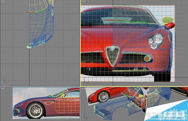 3DSMAX打造超真实的阿尔法罗密欧敞篷跑车模型7