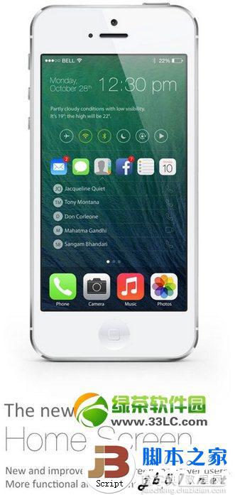 苹果手机ios8系统概念渲染图欣赏1