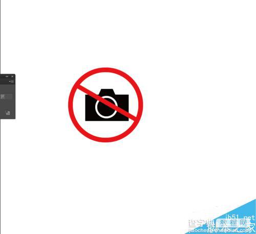 Ai简单绘制一个禁止拍照的标志6
