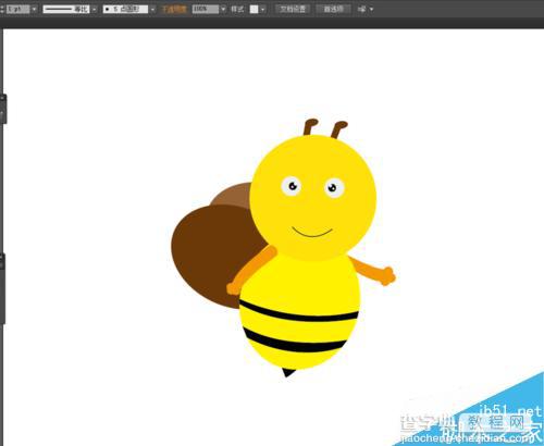 Ai绘制一只可爱的卡通小蜜蜂12