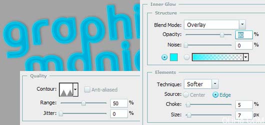 Photoshop 漂亮的蓝色花纹水晶字6