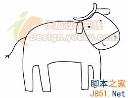 Illustrator(AI)设计绘制稚拙儿童插画奶卡通斑点奶牛实例教程3