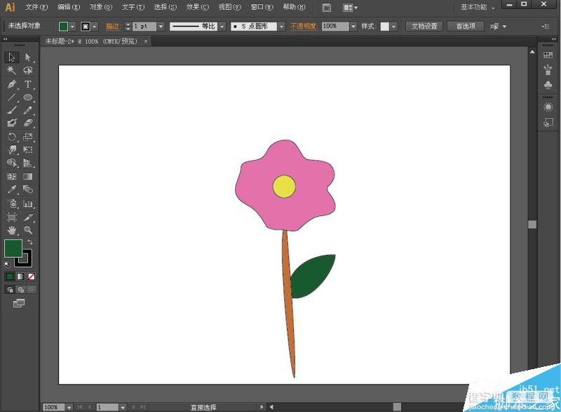 AI简单绘制一朵可爱的花朵8