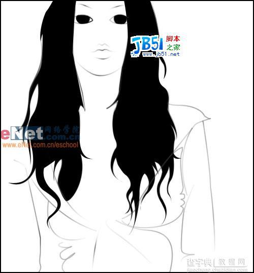 Photoshop打造时尚模特之韩国插画6
