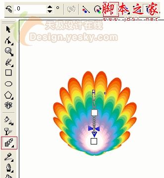 CorelDRAW使用交互式变形绘制斑斓孔雀5