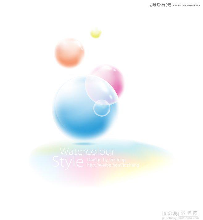 Illustrator(AI)设计绘制出具有梦幻朦胧效果的气泡水晶球实例教程8
