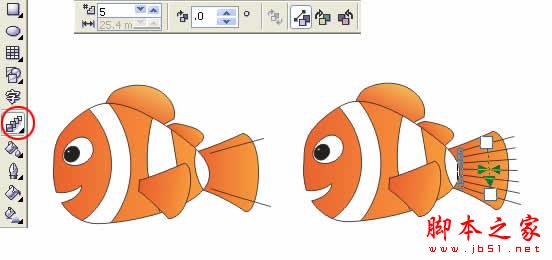 Coreldraw绘制海底总动员之小鱼Nemo6