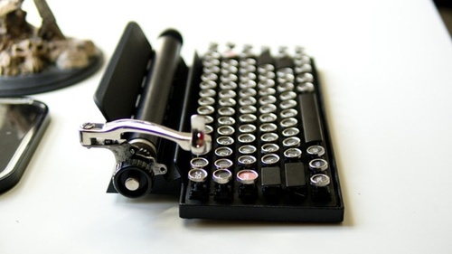 USB复古打字机键盘设计 与平板完全融合！6