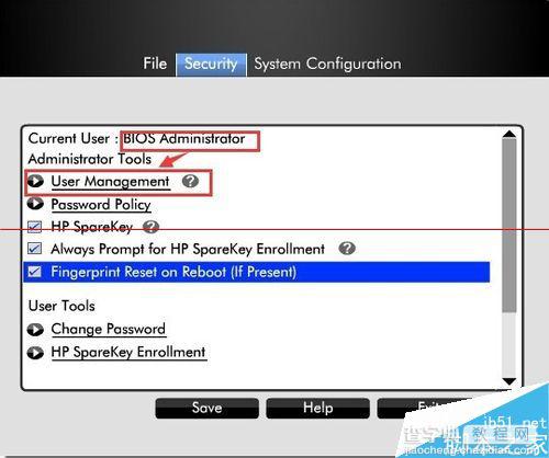 惠普商用笔记本怎么管理Bios User账户？2