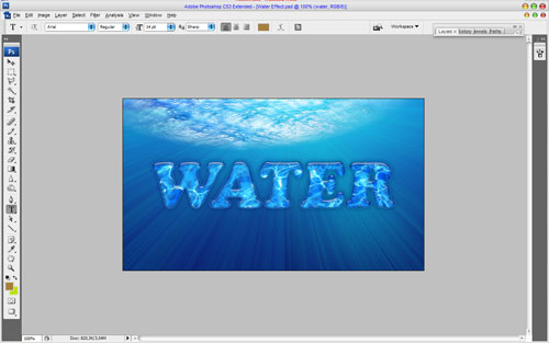 Photoshop 海洋艺术文字效果13