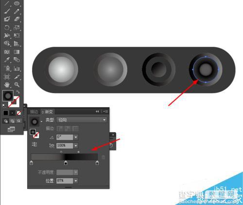 Ai绘制一个质感的黑色音箱按钮14