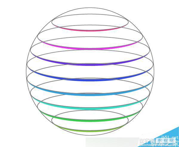 AI简便的制作色彩动人的切片球体标志11