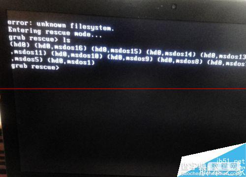 电脑开机错误出现unknown filesystem该如何解决？2