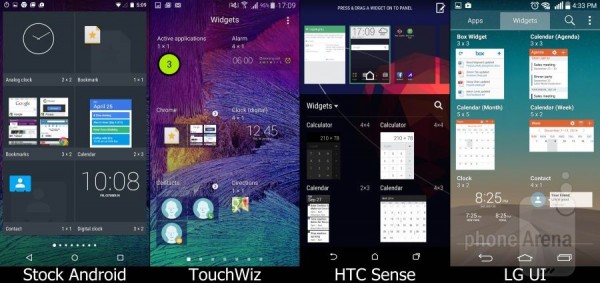 Android 5.0原生系统/TouchWiz/HTC Sense/LG UI界面对比5