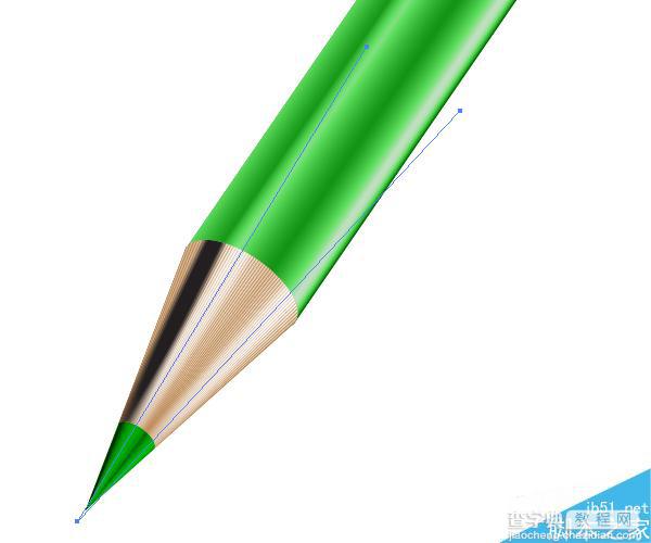 AI绘制一支漂亮的绿色卡通铅笔26