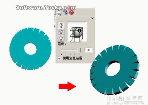 CDR绘制不同风格的齿轮效果实例教程11