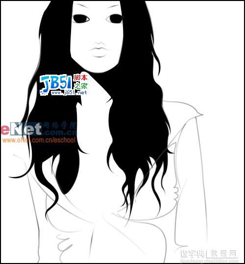 Photoshop打造时尚模特之韩国插画7