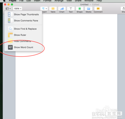 Macbook电脑如何计算Pages字数是多少?4