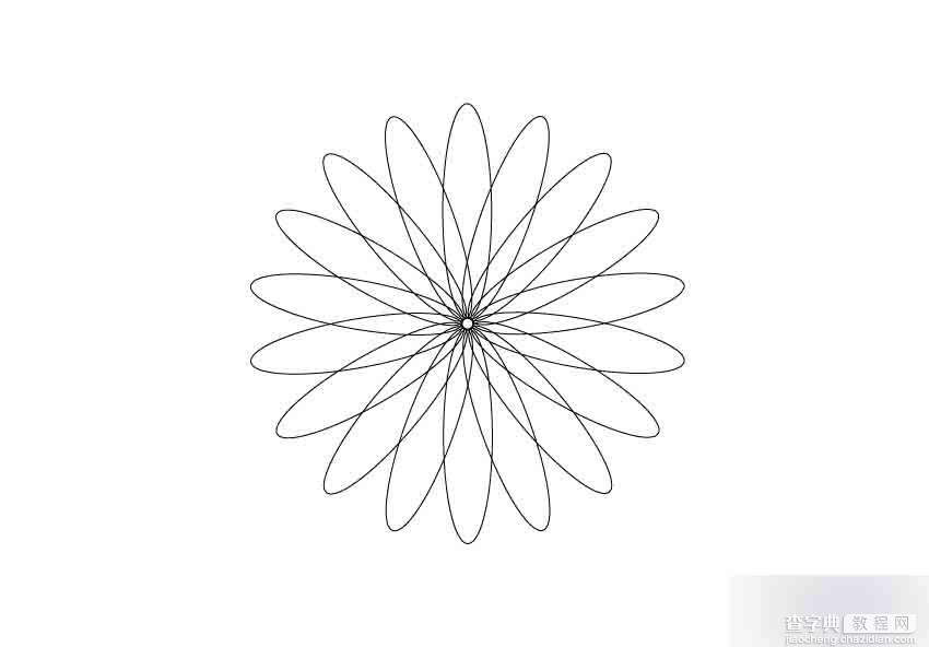 AI运用旋转复制工具绘制花的图案1