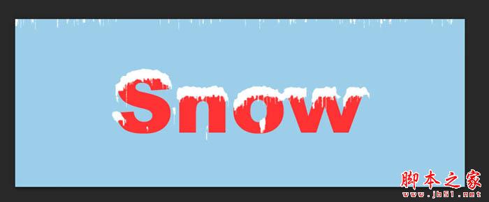photoshop利用滤镜及图层样式制作简单的积雪浮雕红色字11