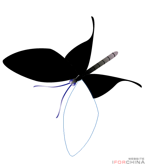 AI网格渐变制作漂亮的蓝蝴蝶和蜻蜓教程4