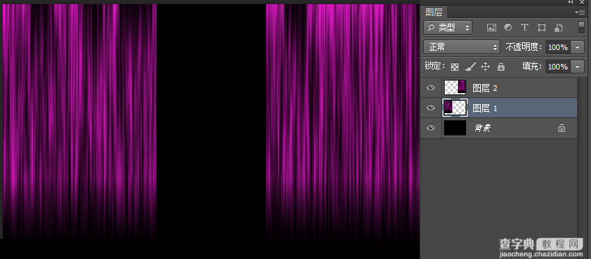 Photoshop设计紫色大气的帷幕背景7