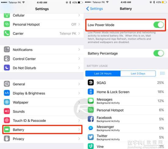 额外增加3个小时电池使用:iOS 9是如何让iPhone更省电?1