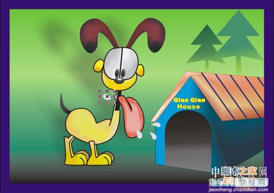 CorelDRAW(CDR)设计绘制一只卡通可爱的小狗鼠绘实例教程56