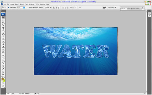 Photoshop 海洋艺术文字效果4