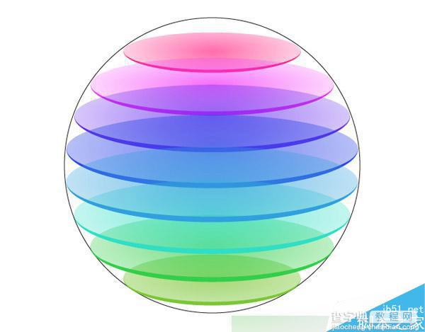 AI简便的制作色彩动人的切片球体标志13