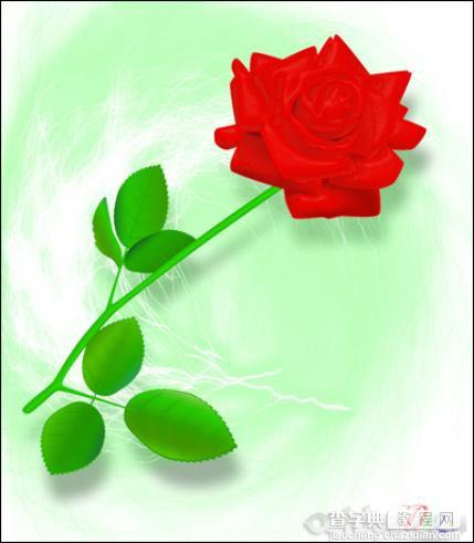 Illustrator4绘制漂亮的红色玫瑰花1
