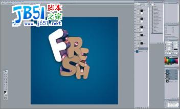 Photoshop制作动感3D字体效果6