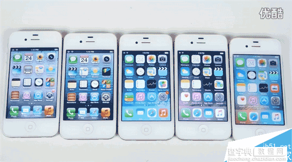 谁更流畅?iPhone4s运行iOS 5/6/7/8/9速度对比视频2