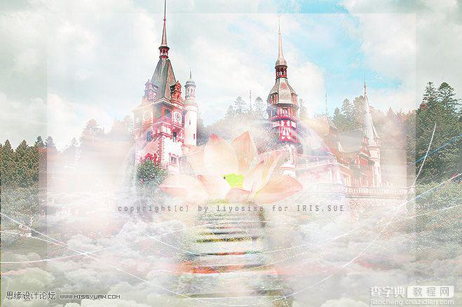 Photoshop设计非常漂亮的城堡意境溶图成签教程1